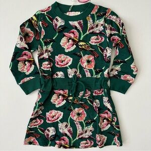 Mim-pi Green Long Sleeve Dress Size 104/4 Y Toddler Girl